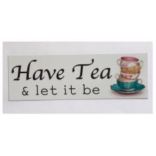Tea Sign Rustic Wall Plaque Cup Country Tea Pot Shabby Chic Cafe    302350001510